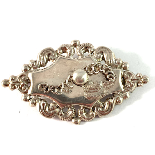 Adam Berling, Sweden 1804-32. Georgian Solid Silver Brooch.