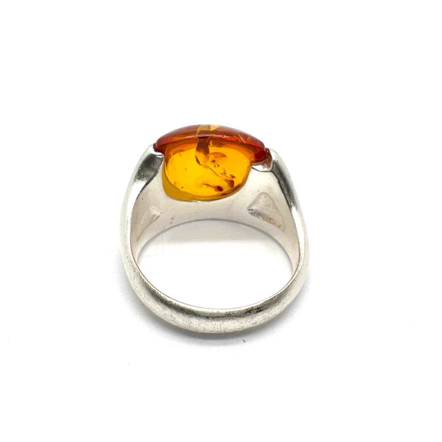 Lapponia, Finland. Vintage Sterling Silver Amber Ring.