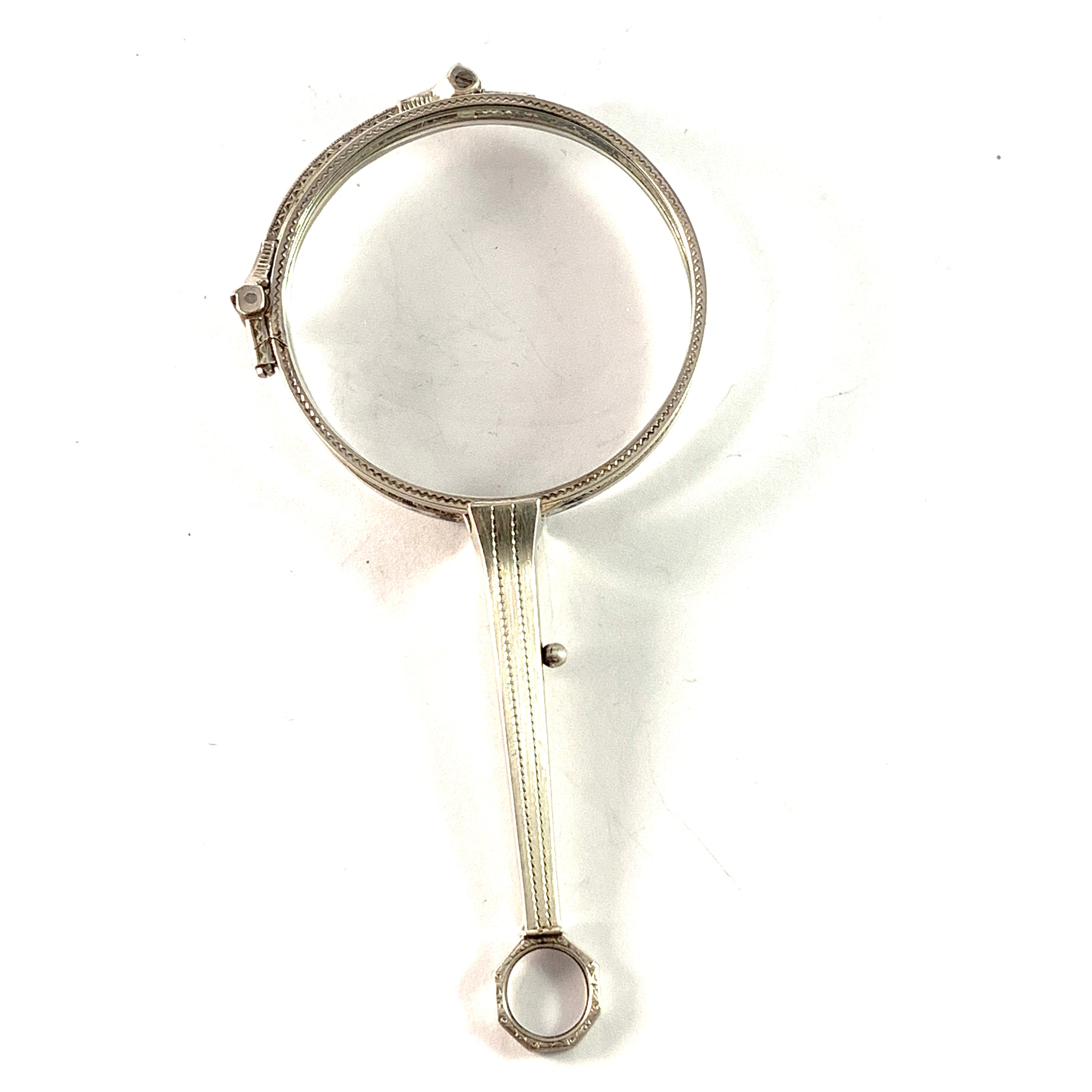 Vintage 1930s Art Deco Sterling Silver Lorgnette Pendant. – T