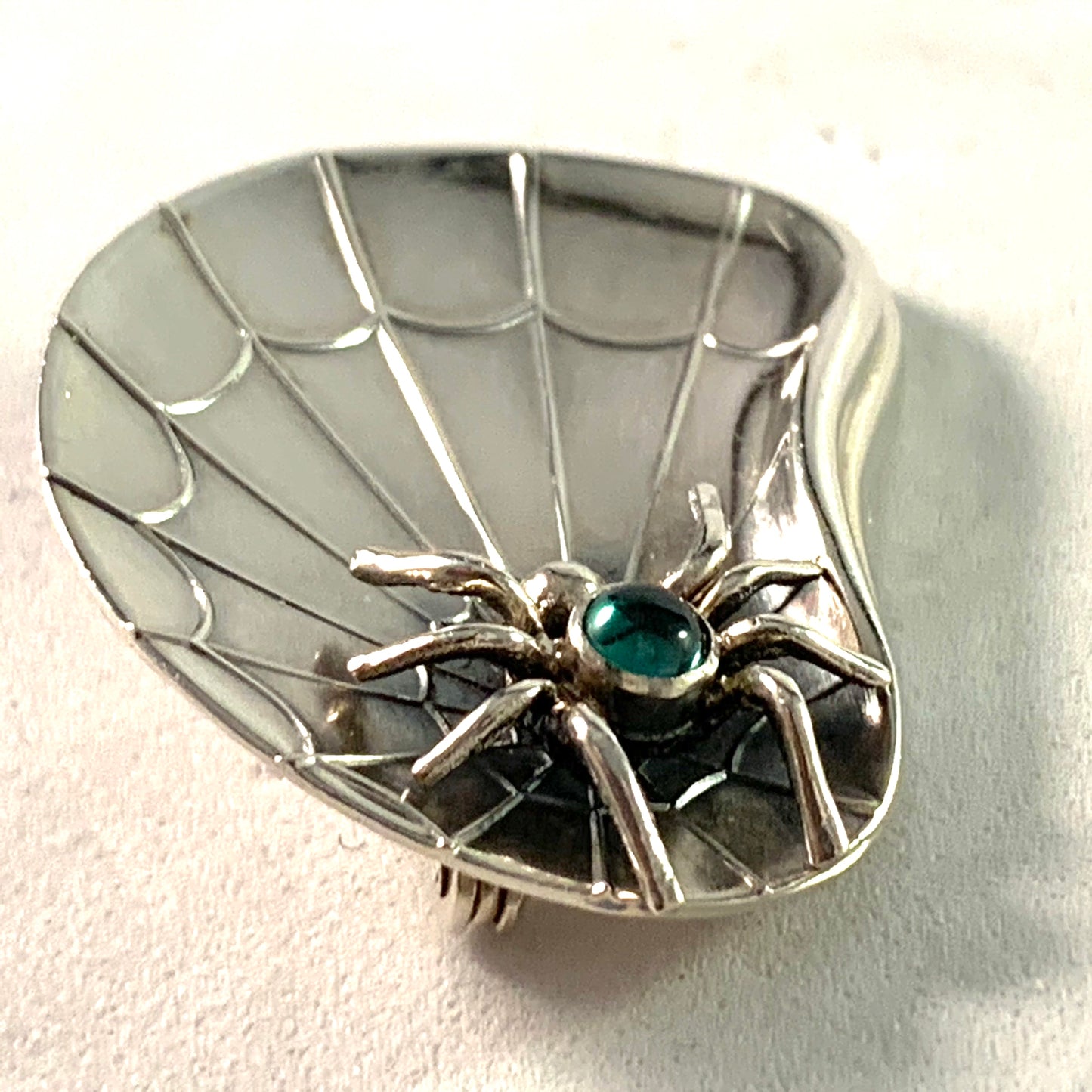 Friedrich Speidel, Germany, 1960s Novelty Spider 835 Silver Brooch