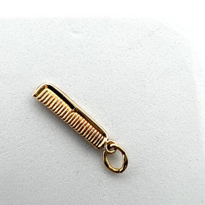 Sweden c 1960s Vintage 18k Gold Comb Charm
