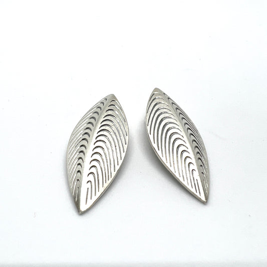 Anton Michelsen, Copenhagen, Vintage 1960s. Sterling Silver Clip-on Earrings.