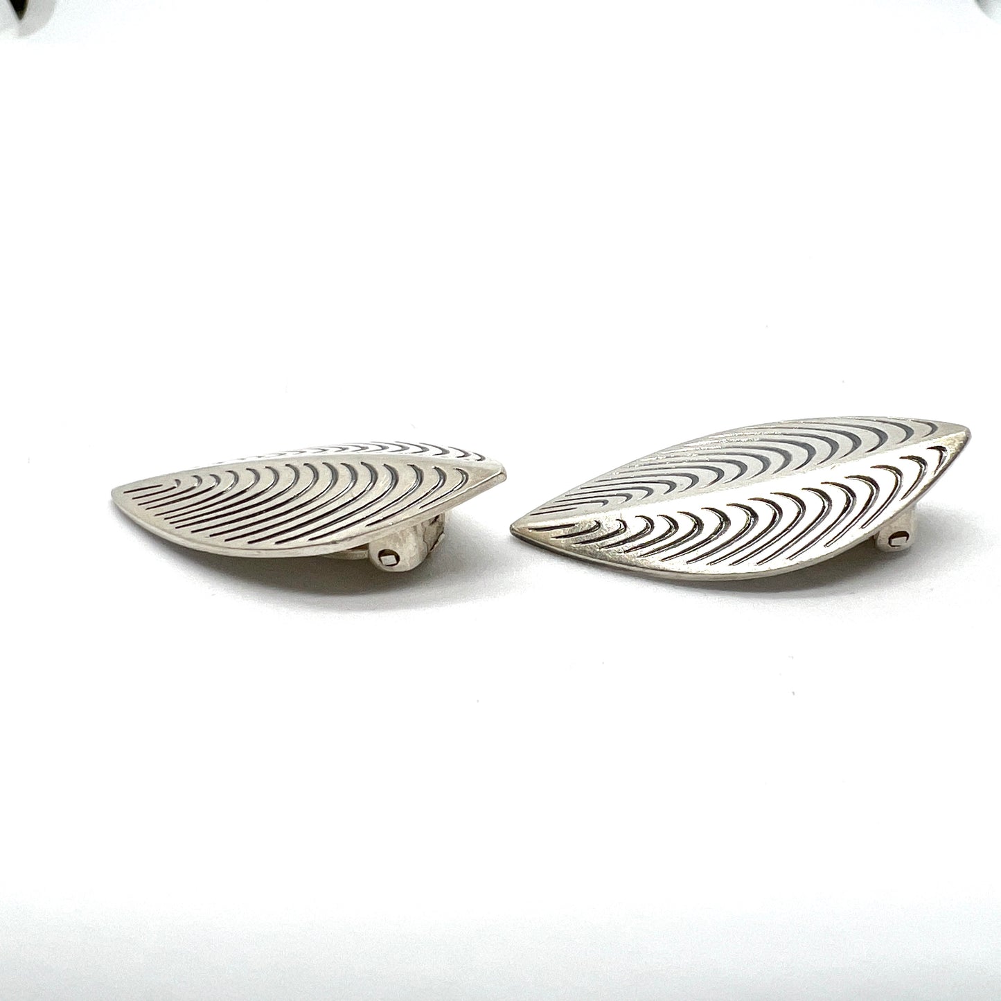 Anton Michelsen, Copenhagen, Vintage 1960s. Sterling Silver Clip-on Earrings.