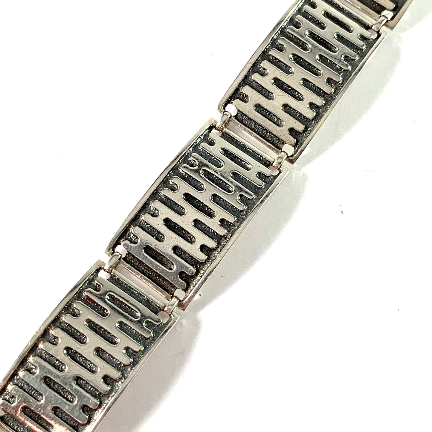 Swedish Import c 1950s. Mid Century Modern 830 Silver Bracelet.