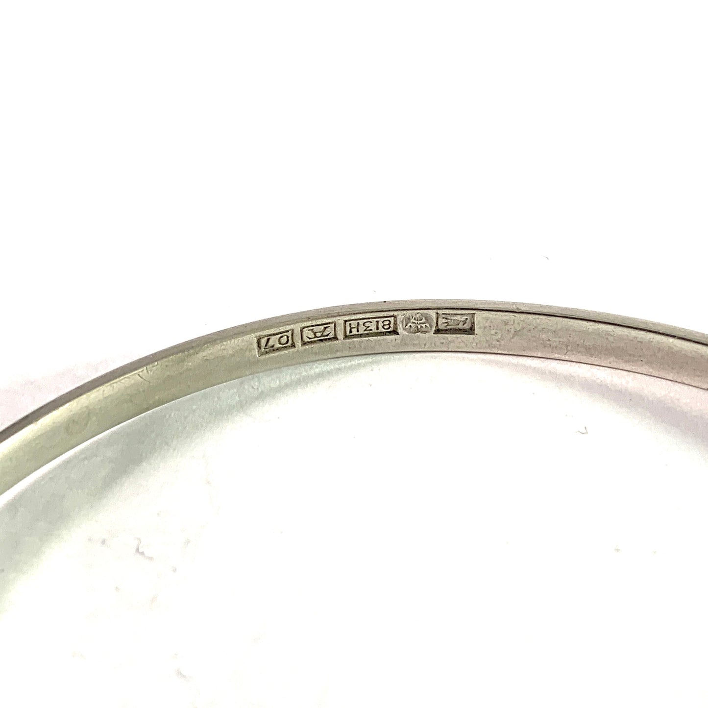 Kultateollisus, Finland 1967. Solid Silver Open/Close Bangle Bracelet.