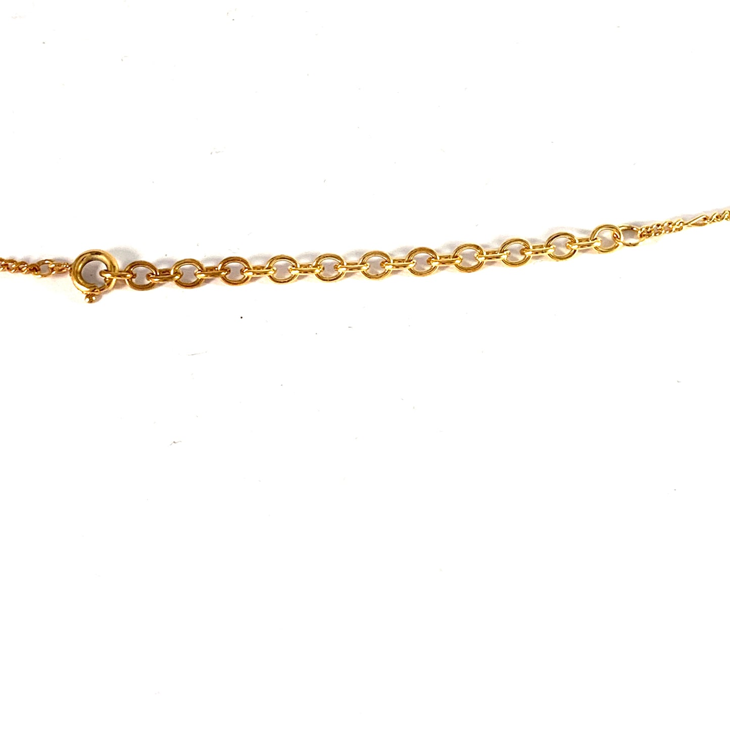 Germany Mid Century Bohemian Garnet Gilt Metal Necklace.