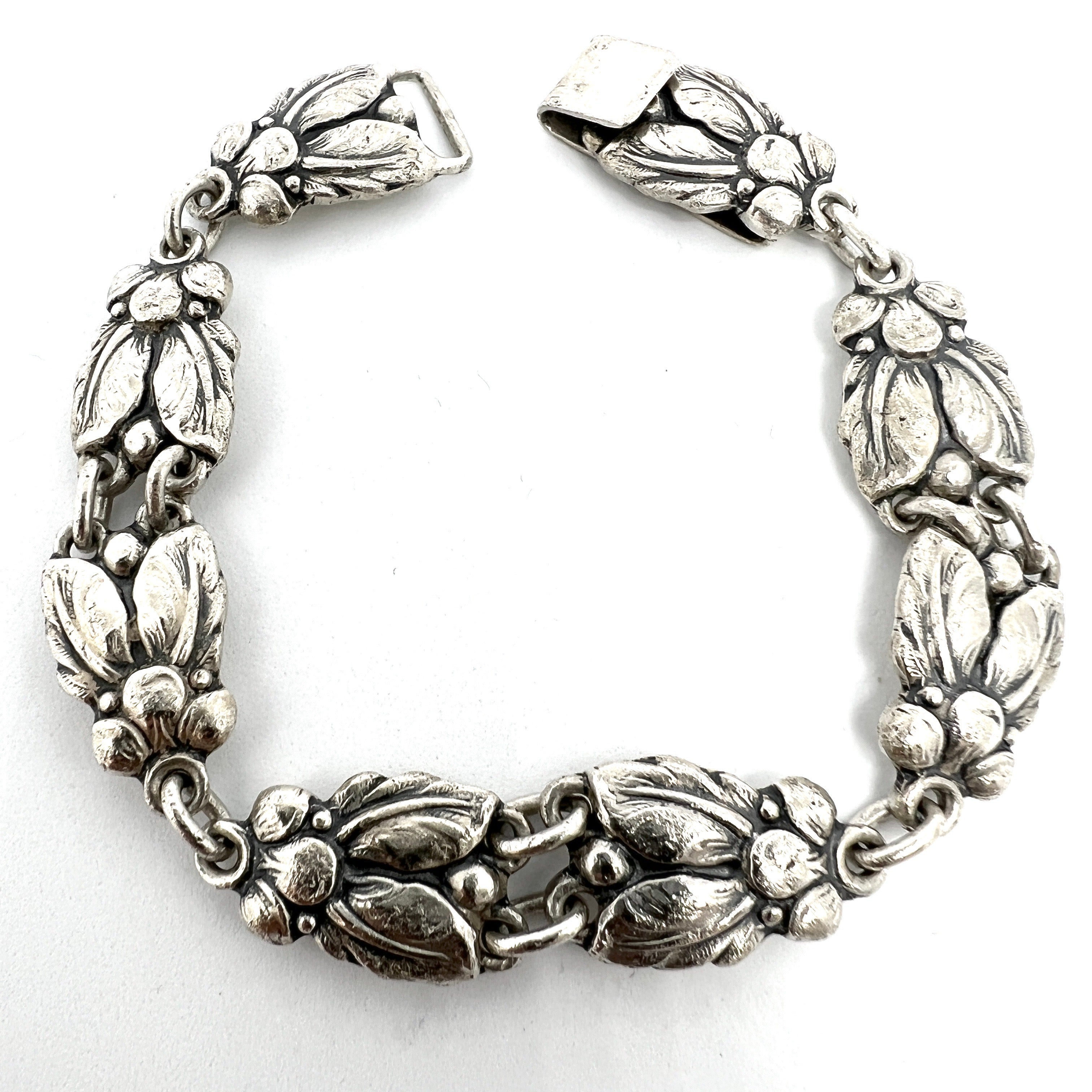 C Brumberg Hansen, Denmark 1937-1950 Vintage Solid 830 Silver Bracelet