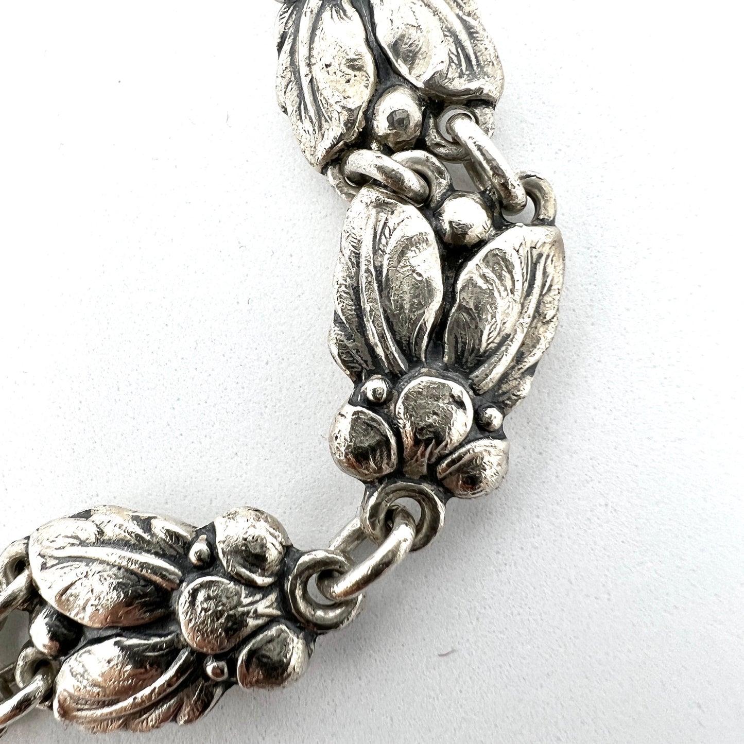 C Brumberg Hansen, Denmark 1937-1950 Vintage Solid 830 Silver Bracelet