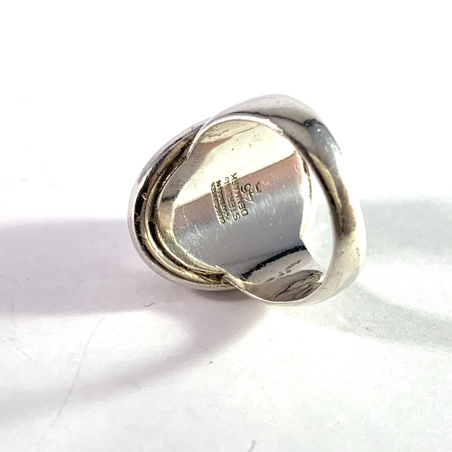 Georg Jensen, Denmark 1945-51 Sterling Silver Ring. Design 46A by Harald Nielsen