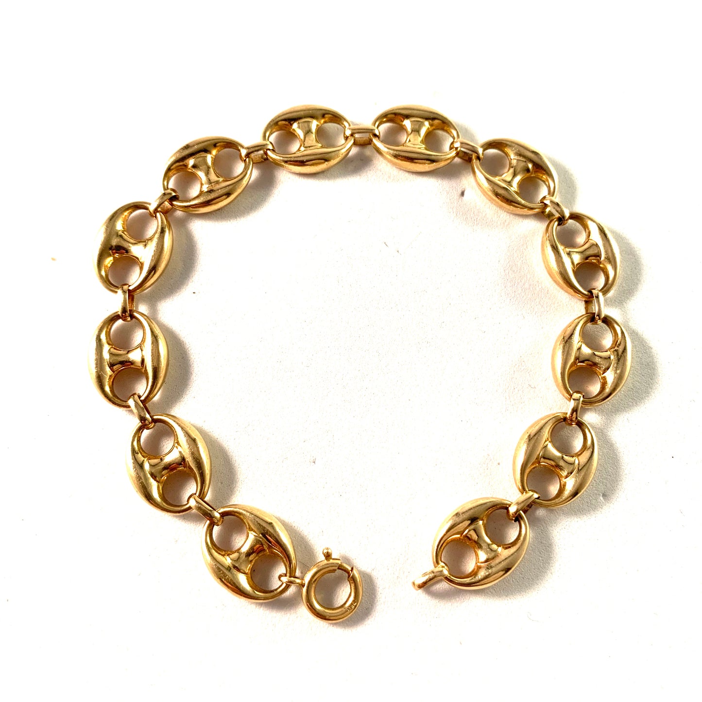 Vintage 18k Gold Anchor Link Bracelet.