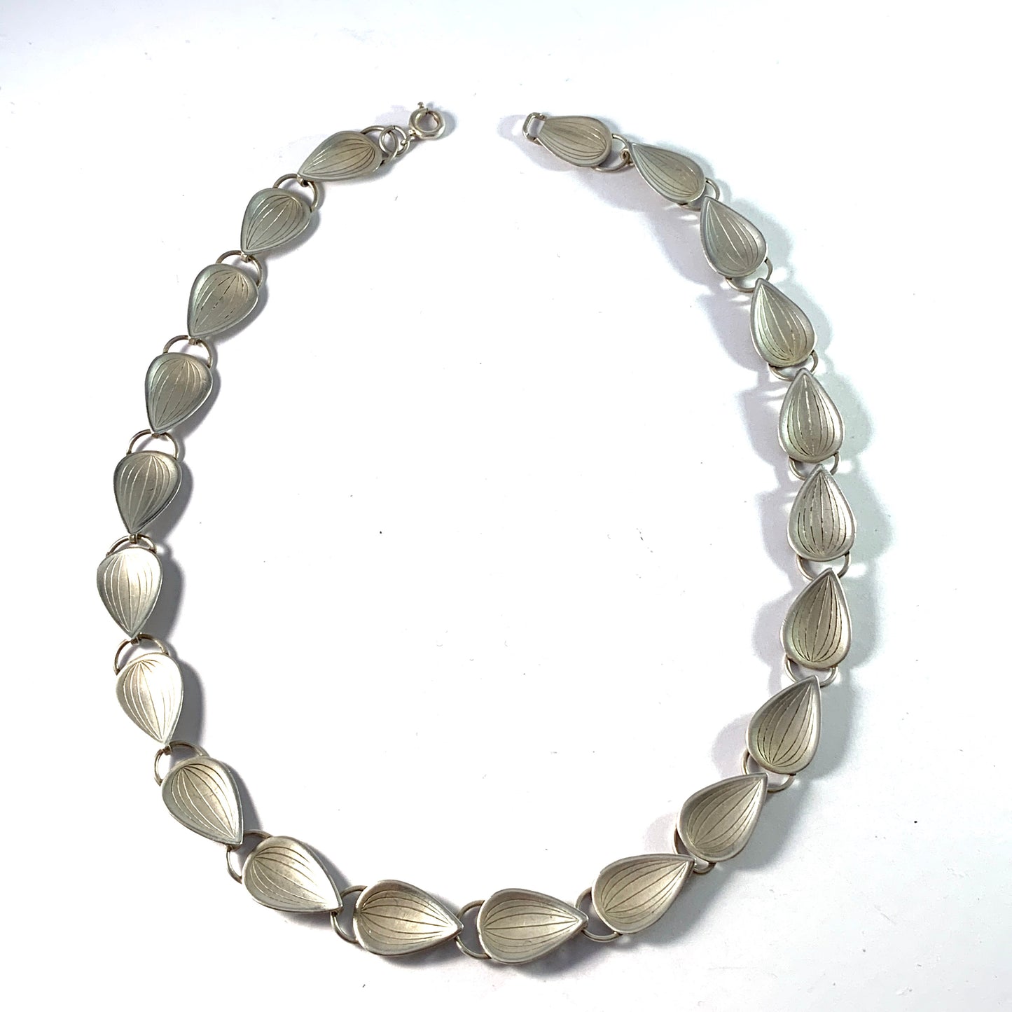 Arvo Saarela, Sweden 1955. Mid Century Solid Silver Necklace.