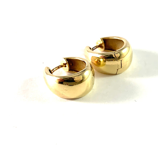 Vintage 14k Gold Hinged Huggie Hoop Earrings. Makers Mark. 7.1gram