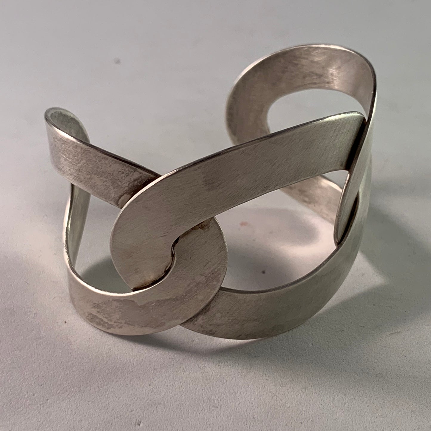 Milano, Italy Vintage Sterling Silver Cuff Bracelet.
