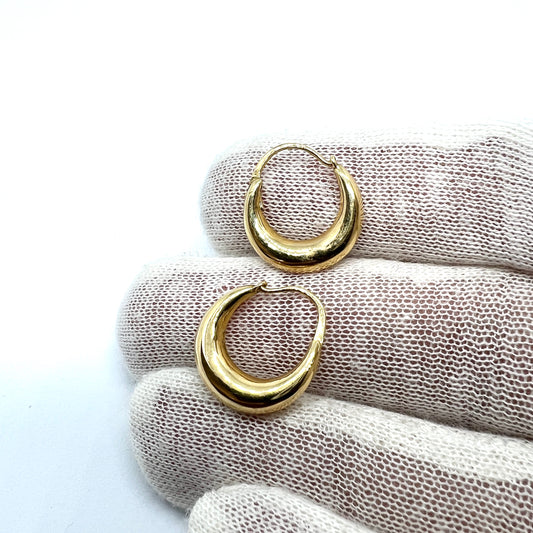 Frans Holm, Sweden 1868. Antique Victorian 18k Gold Earrings.