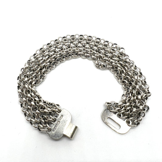 Kalevala Koru, Finland 1991. Vintage Sterling Silver Bracelet. Design: Paradise.