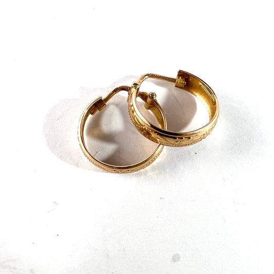 Sweden. Vintage 18k Gold Earrings.