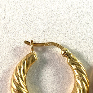 Arezzo, Italy Vintage 18k Gold Earrings.