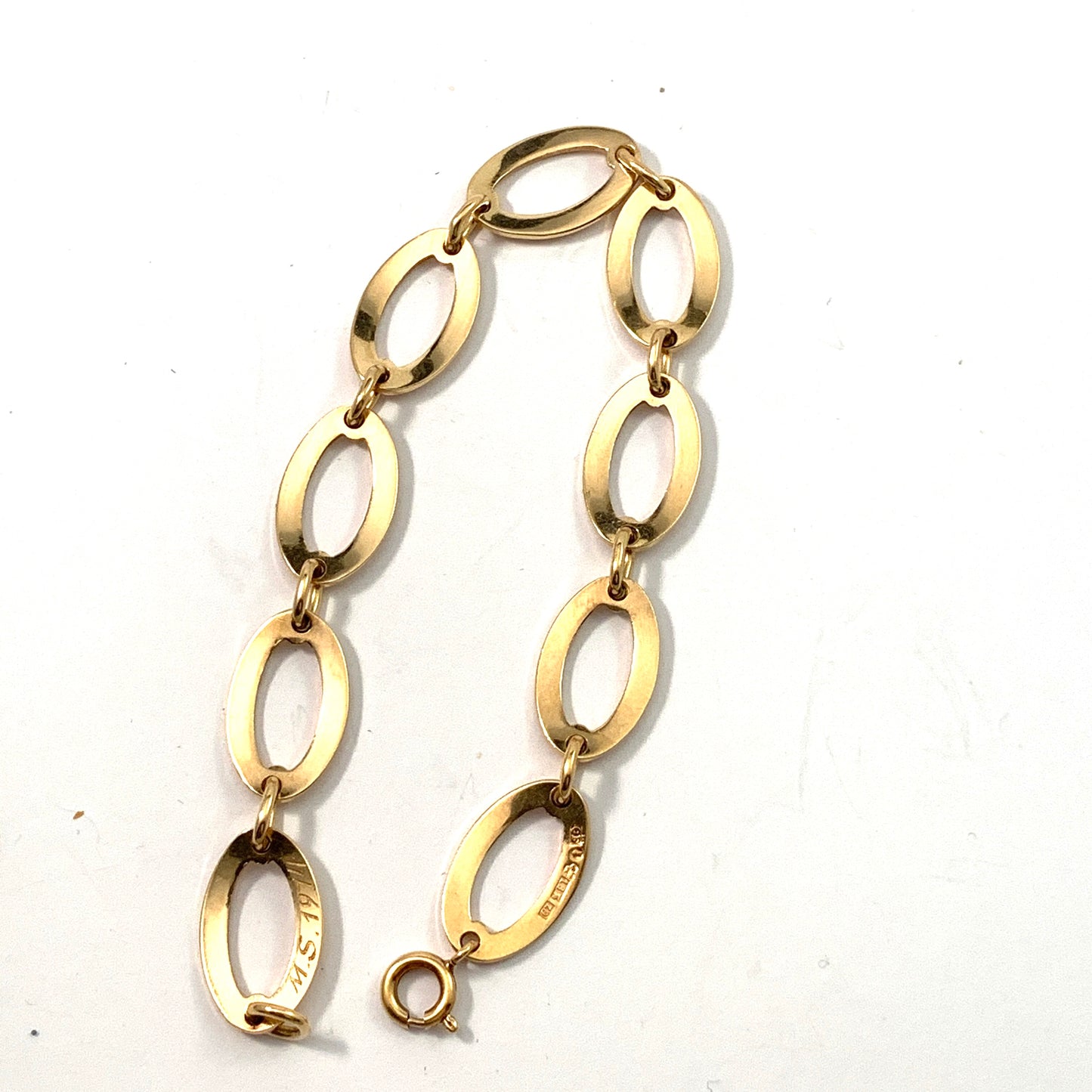 Atelier Borgila, Sweden 1974. Vintage 18k Gold Bracelet.