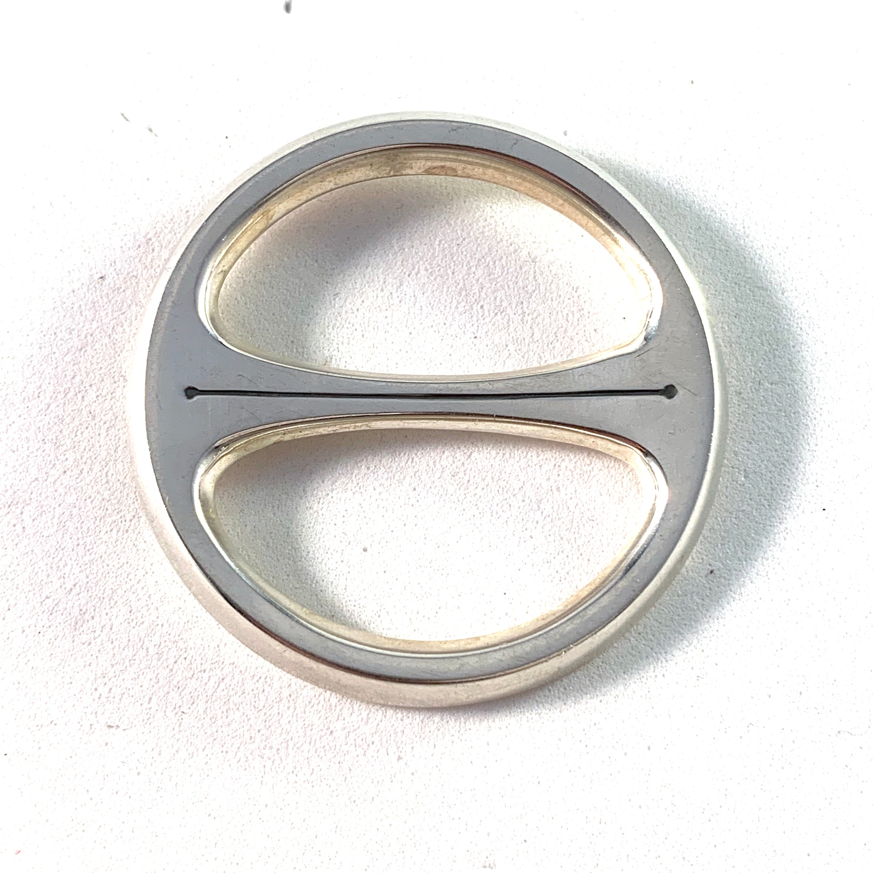 Elis Kauppi, Modernist Silver Brooch, offers Kupittaan Kulta, Finland 1960