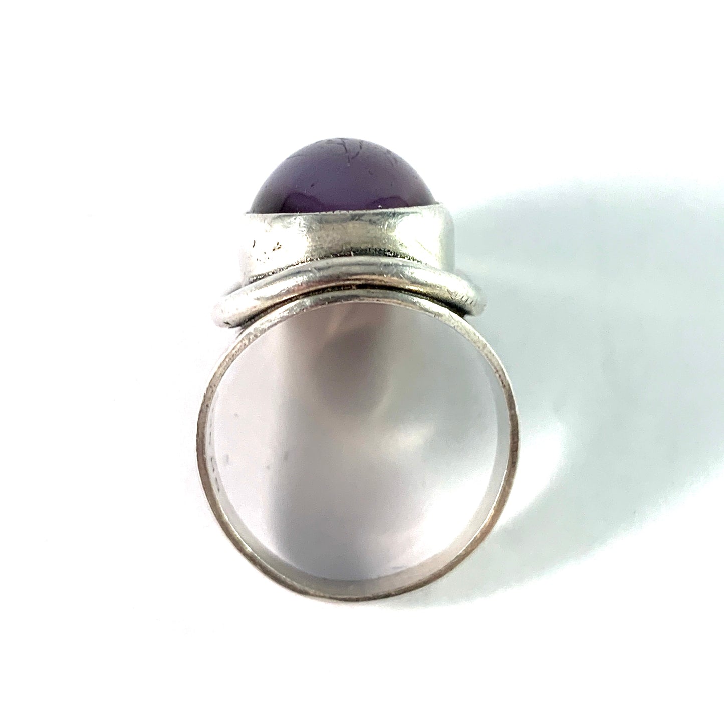 Herman Siersbøl Denmark 1960s. Sterling Silver Amethyst Ring.