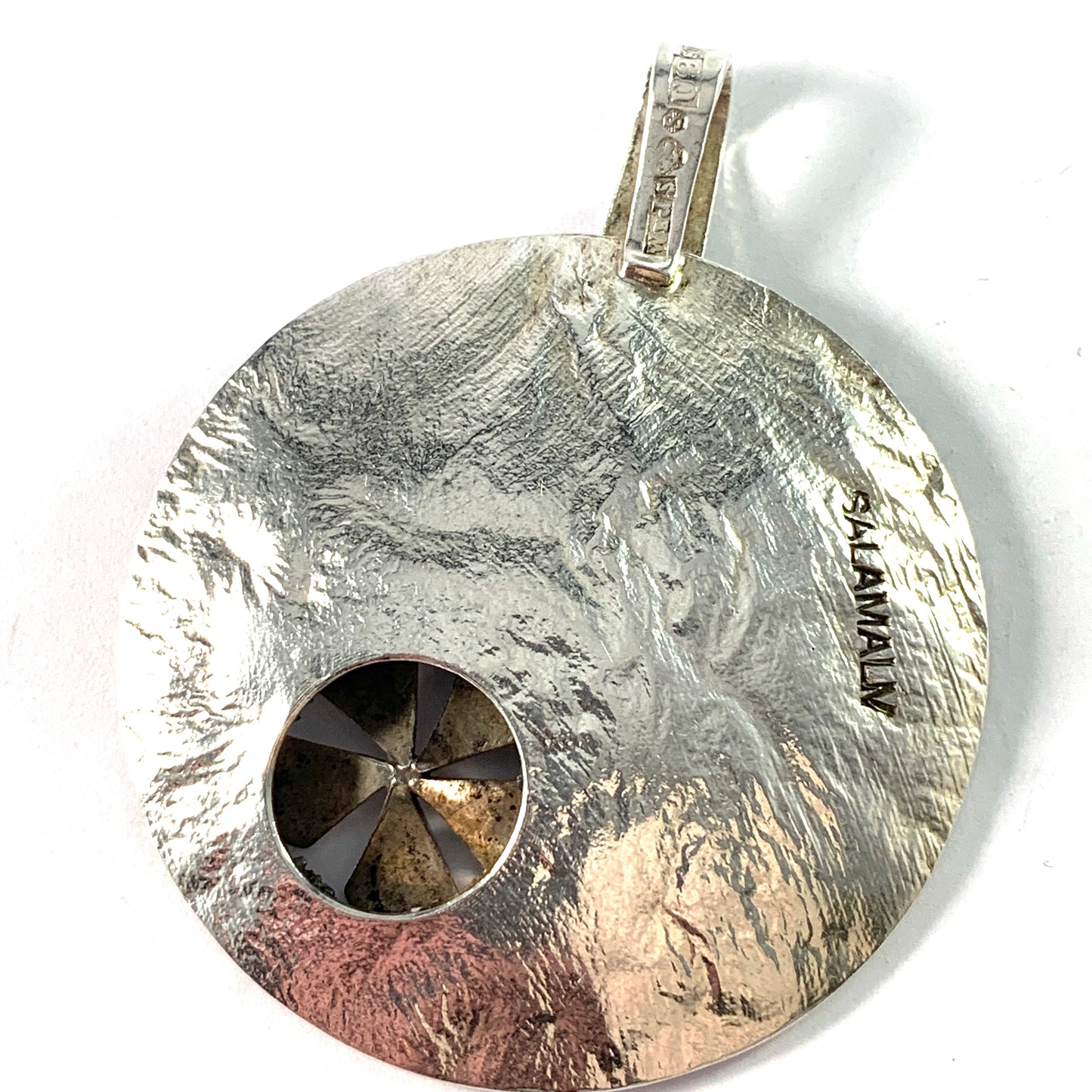 Stigbert for Waldemar Jonsson, Sweden 1970. Sterling Silver Iron Ore Pendant.