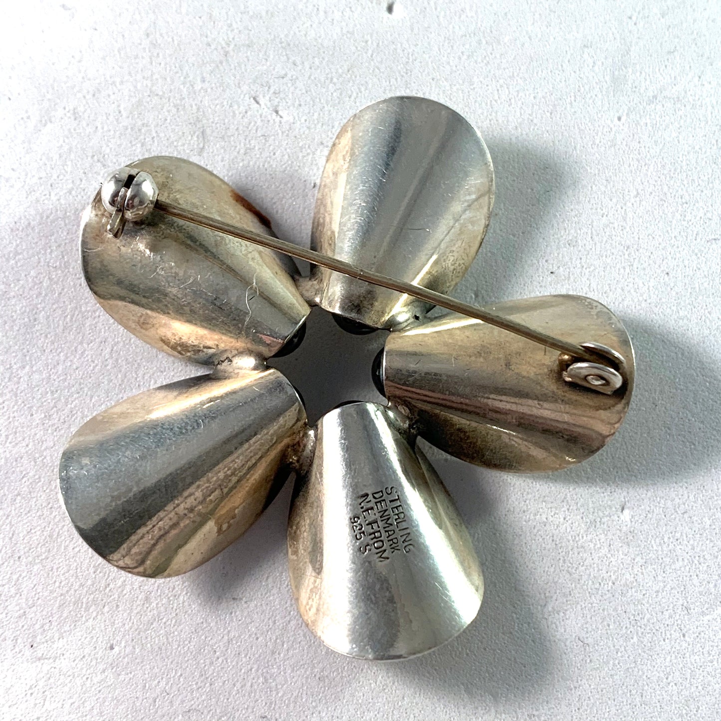 Niels Erik From, Denmark Mid Century Sterling Silver Brooch.