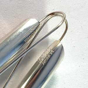 David-Andersen, designer Ingjerd Hanevold, Norway Huge Sterling Silver Earrings. Excellent.