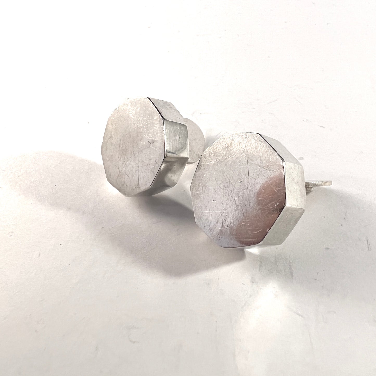 Åke Stavenow, Sweden 1965. Large Vintage Sterling Silver Cufflinks.