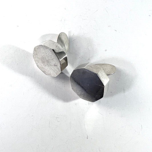 Åke Stavenow, Sweden 1965. Large Vintage Sterling Silver Cufflinks.