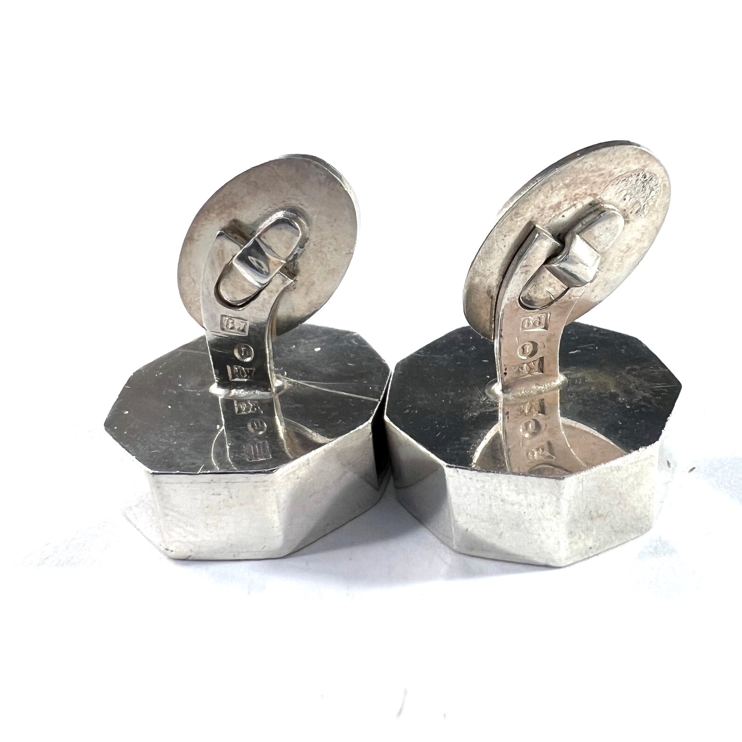 Åke Stavenow, Sweden 1965. Large Vintage Sterling Silver Cufflinks.