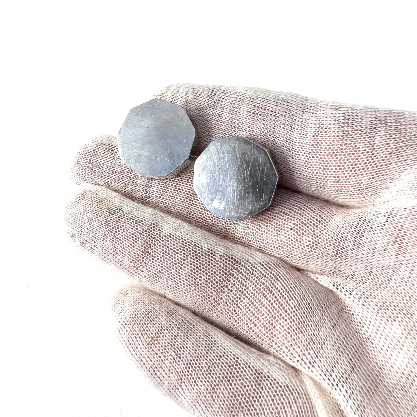 Åke Stavenow, Sweden 1965. Large Vintage Sterling Silver Cufflinks.