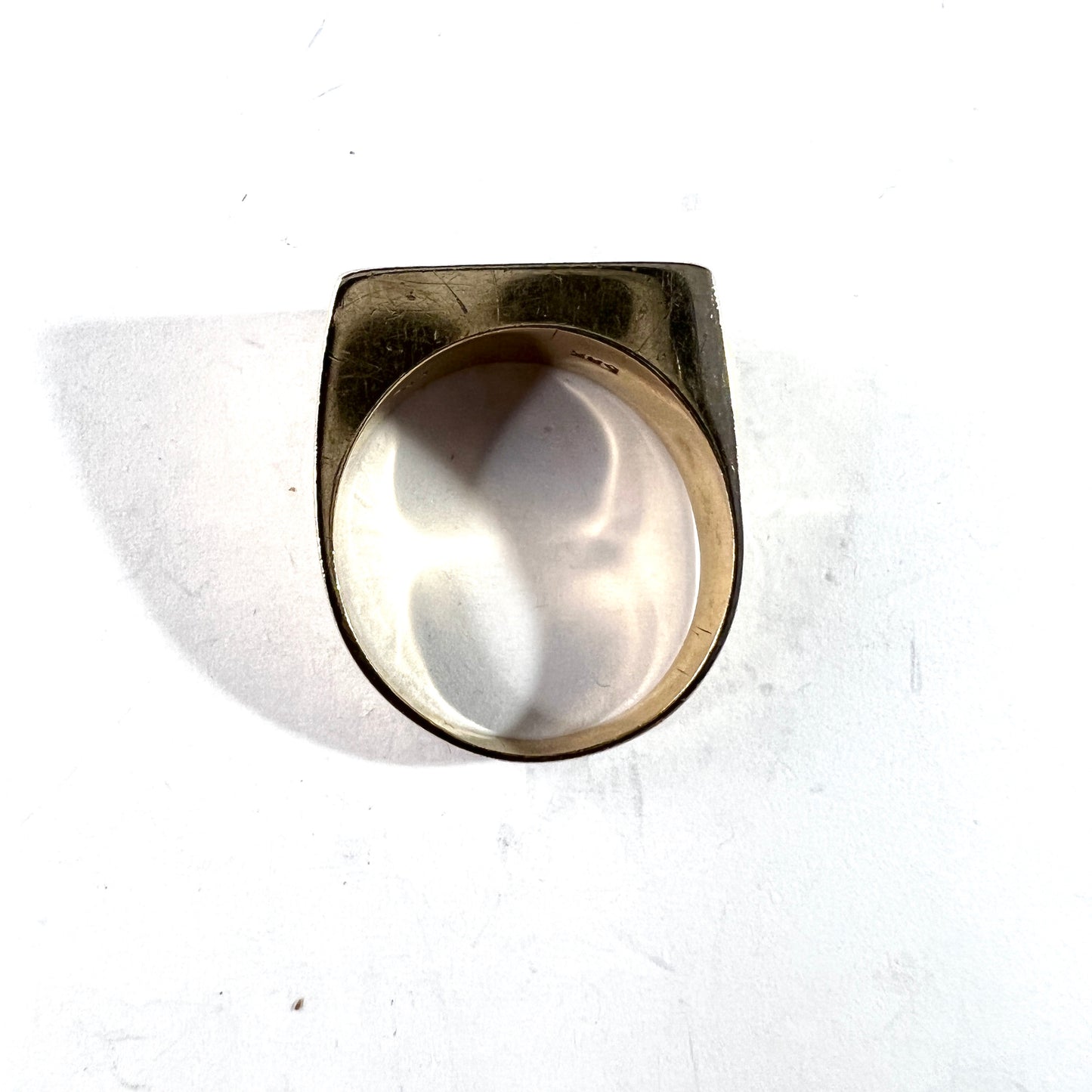 Max Ernst Nørhammer, Copenhagen, Denmark 1950s. Vintage 14k Gold Abalone Ring