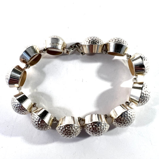 Kultasepät Salovaara, Finland 1960-70s. Vintage Space Age Solid Silver Bracelet.