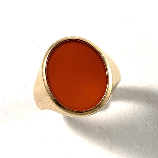 Vintage gold carnelian ring