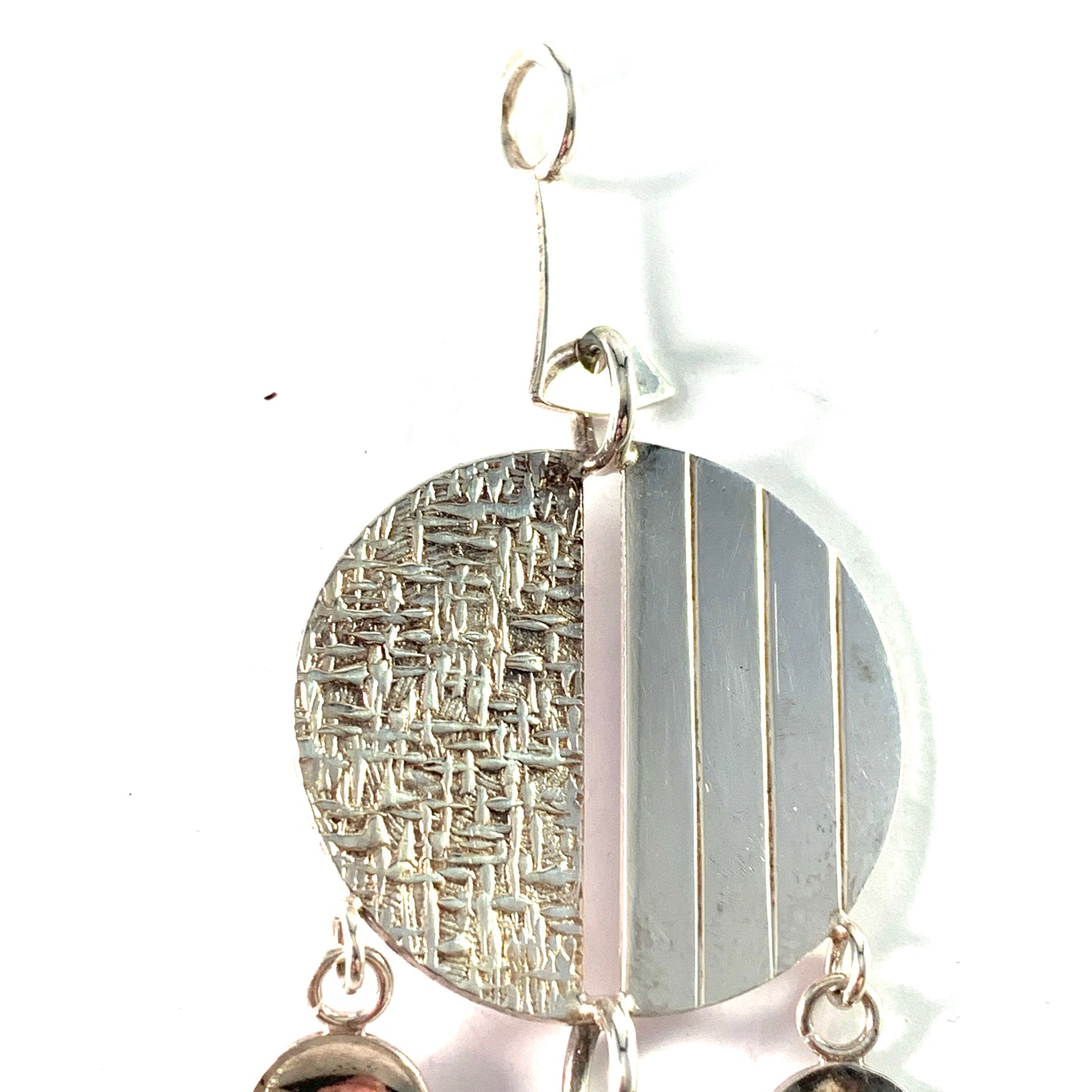 Edvard Kinni Finland 1960-70s Solid Silver Large Pendant