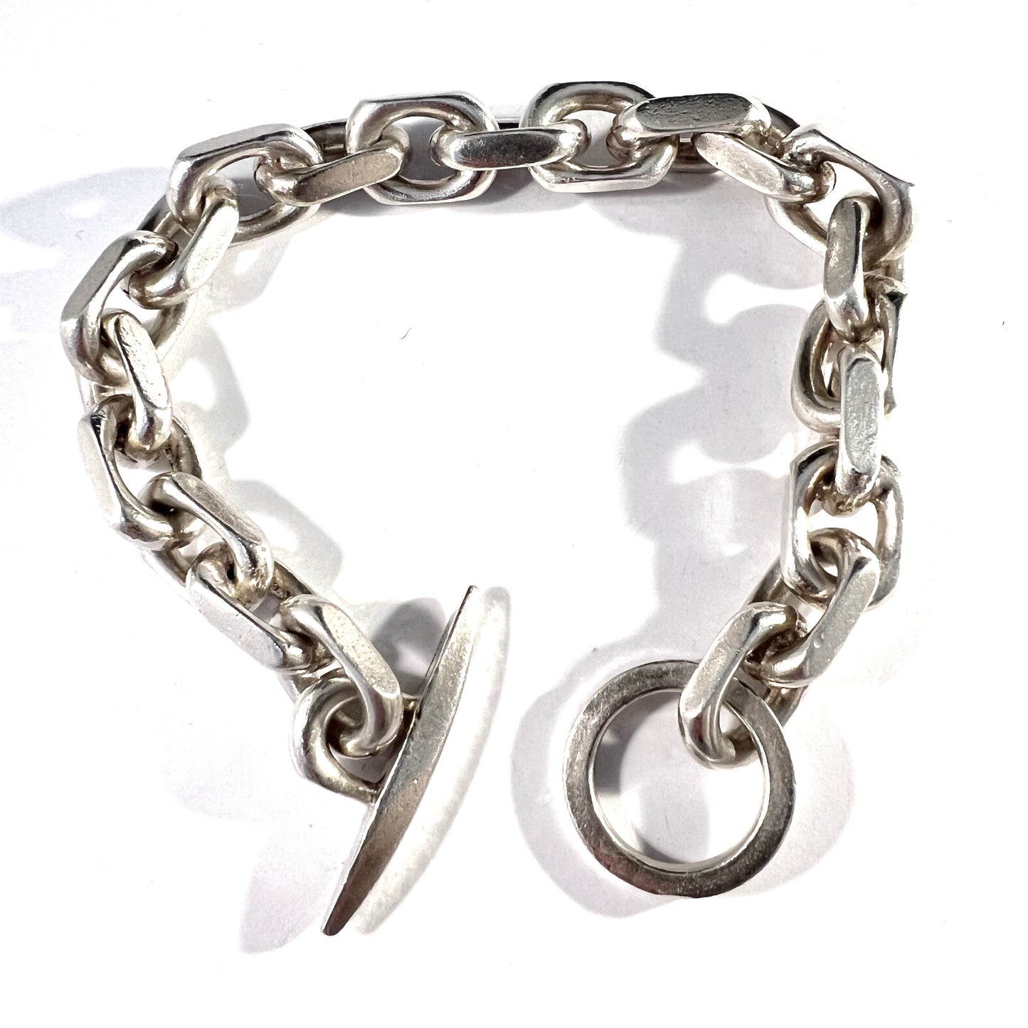 Aarre & Krogh, Denmark 1960s Massive Sterling Silver Bracelet.