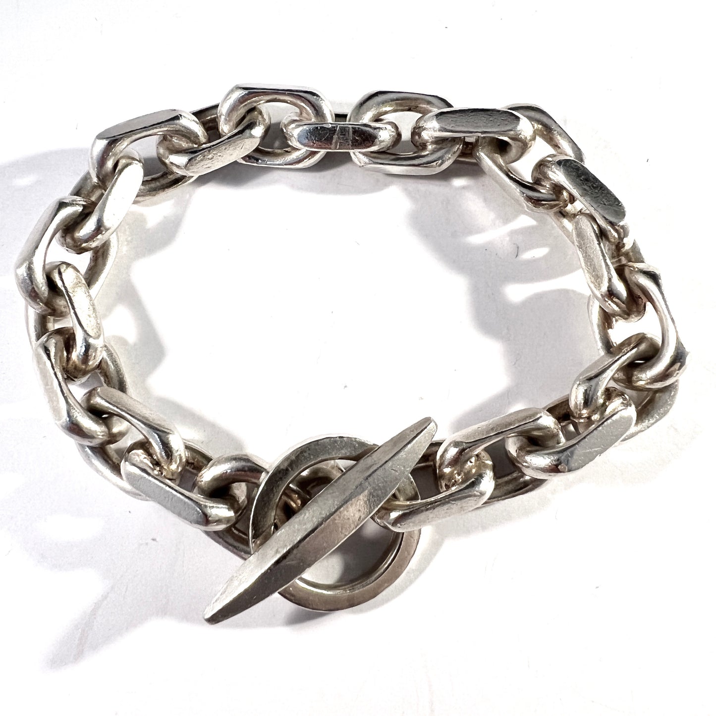 Aarre & Krogh, Denmark 1960s Massive Sterling Silver Bracelet.