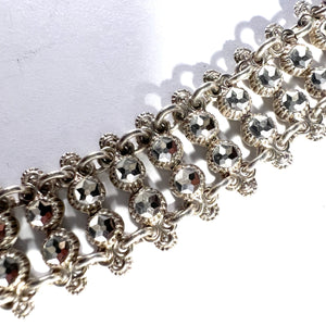 Antique Edwardian Solid Silver Necklace.