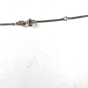 Maker K-ma, Finland. Vintage Sterling Silver Garnet Necklace.