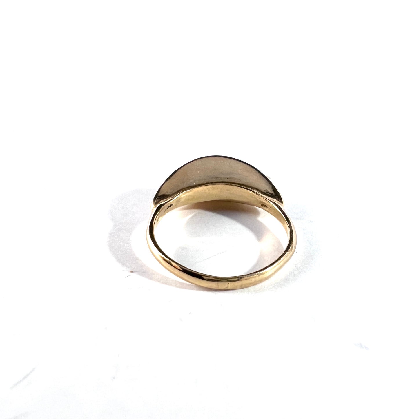 Vintage Mid Century 18k Gold Pearl Ring. Possibly France.