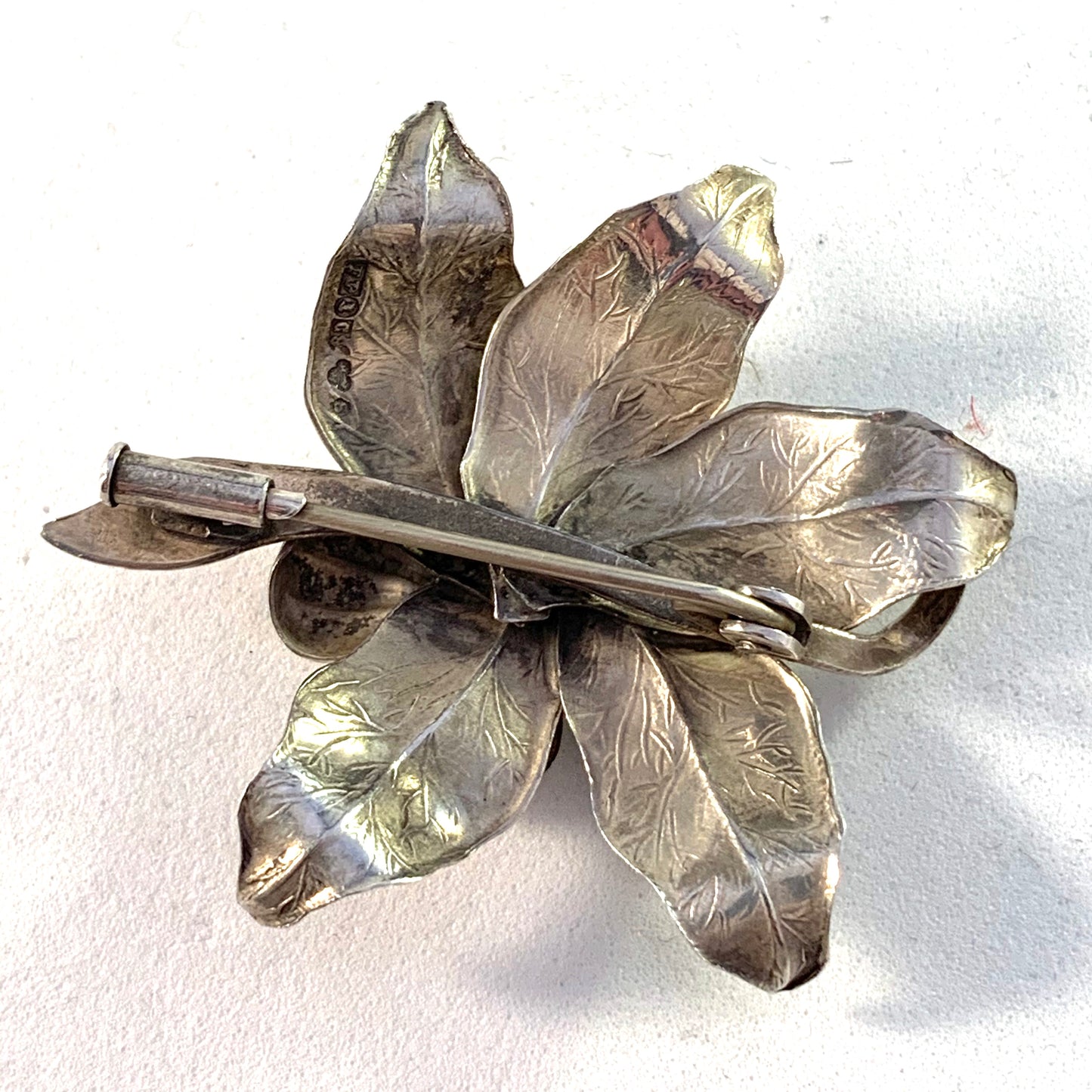 Pinco, Stockholm year 1953 Mid Century Solid Silver Turquoise Brooch.
