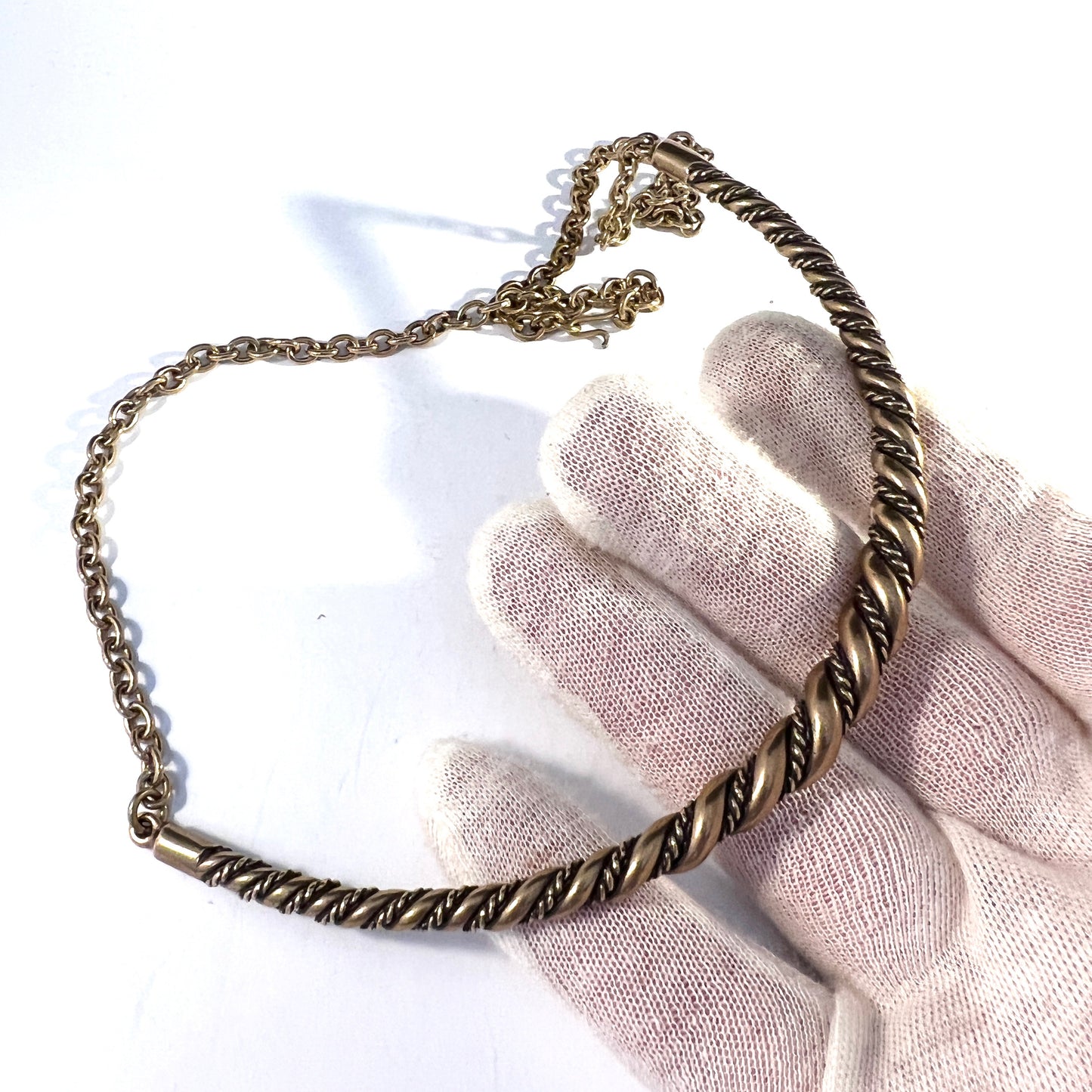 Kalevala Koru, Finland. Vintage Viking Era Copy Bronze Necklace.