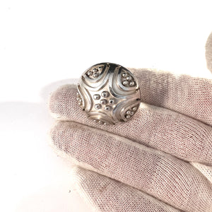 Embrik Underdal, Sweden 1966. Huge Space Age Sterling Silver Ring. Signed