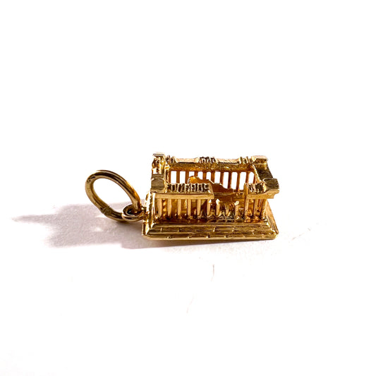 Greece. Vintage 14k Gold Acropolis Charm