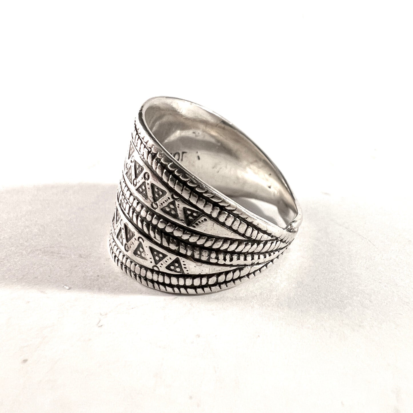 Odd Magnusson, Sweden 1982. Vintage Viking Copy Sterling Silver Unisex Ring.