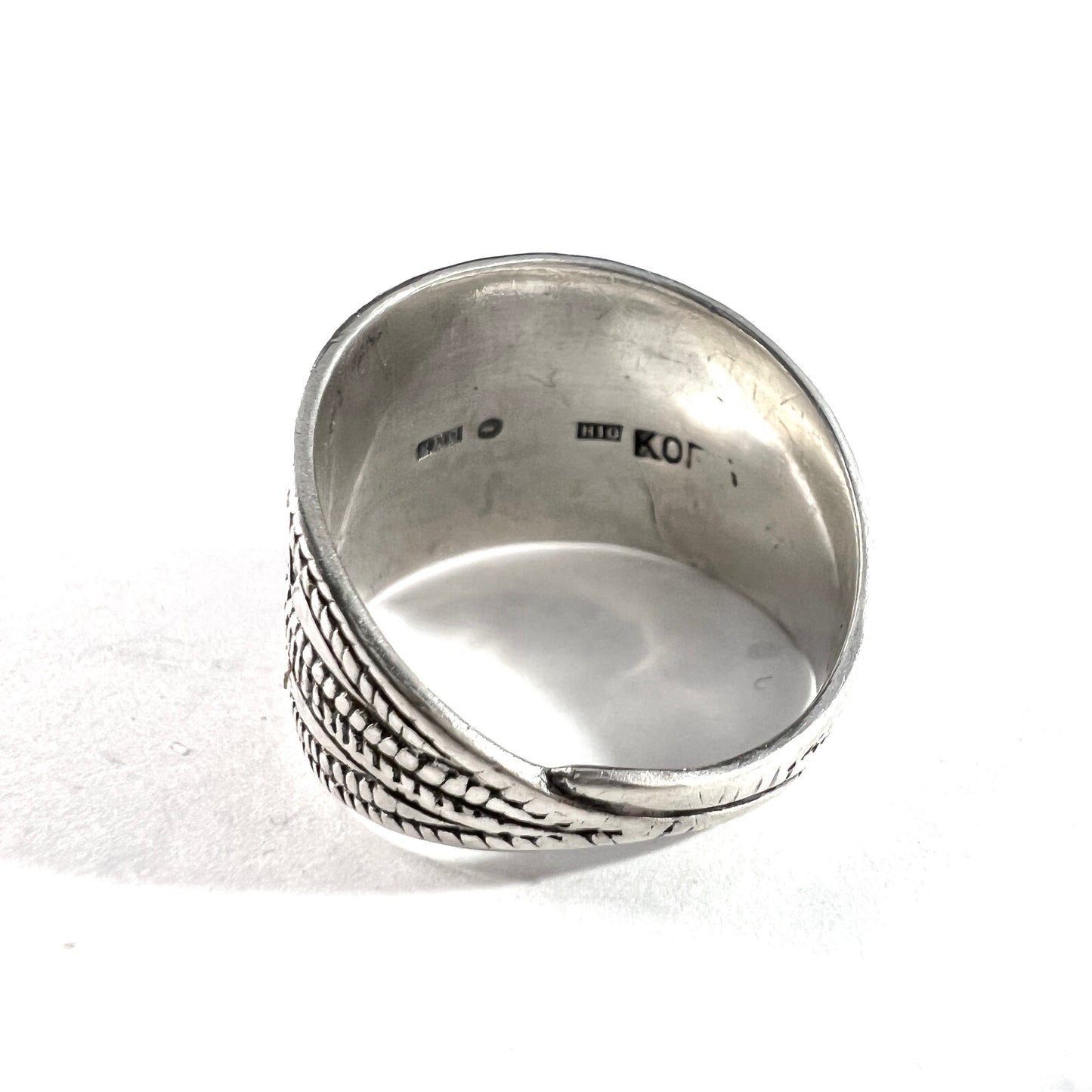 Odd Magnusson, Sweden 1982. Vintage Viking Copy Sterling Silver Unisex Ring.