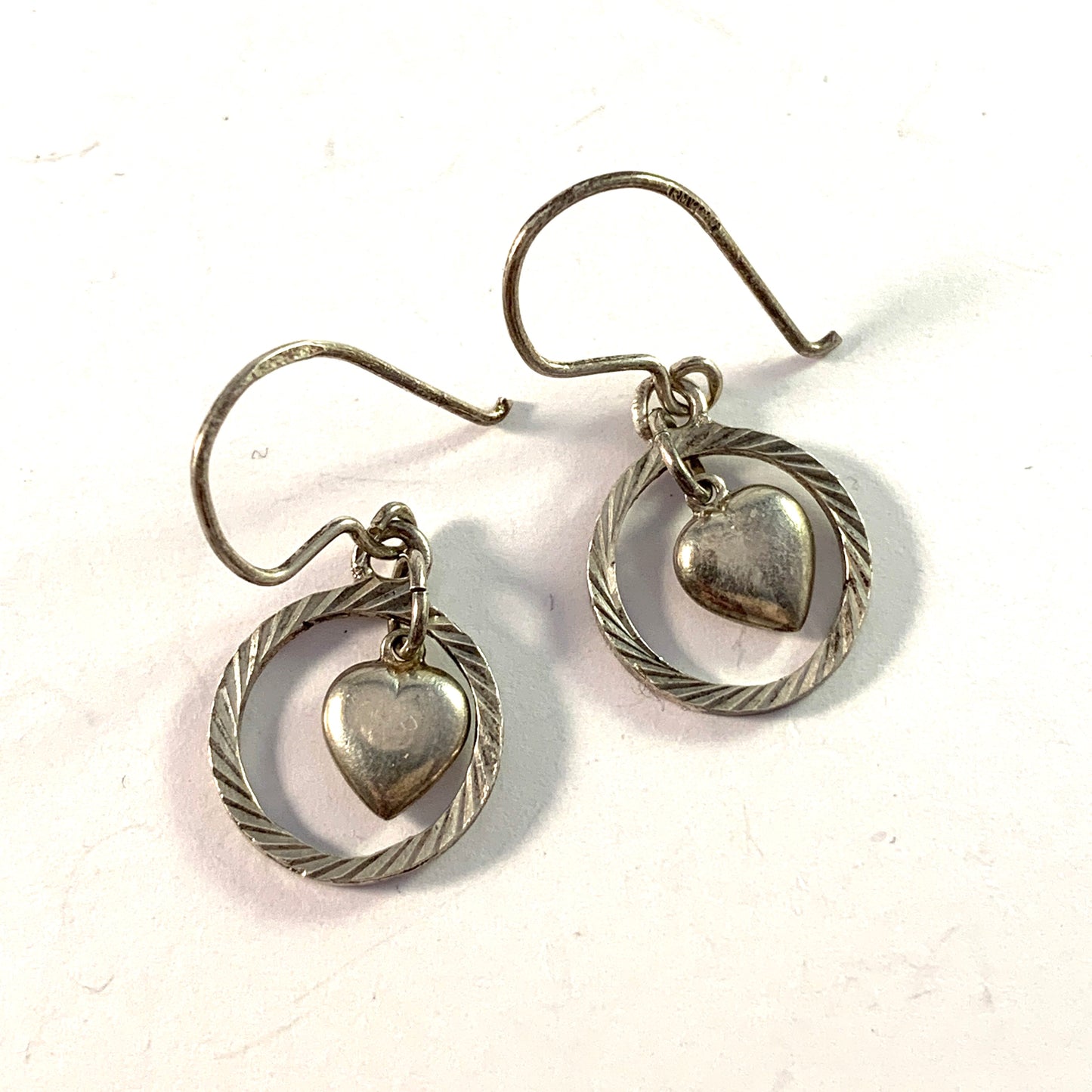 Reino Mikael Valkeinen, Finland 1962-76 Solid 830 Silver Earrings.