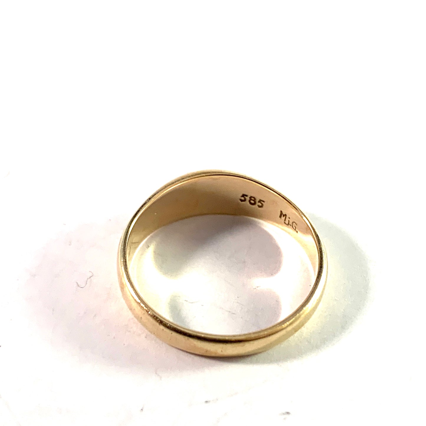 Midtjydsk Guldsmedie, Denmark 1960s. Vintage 14k Gold Diamond Ring.