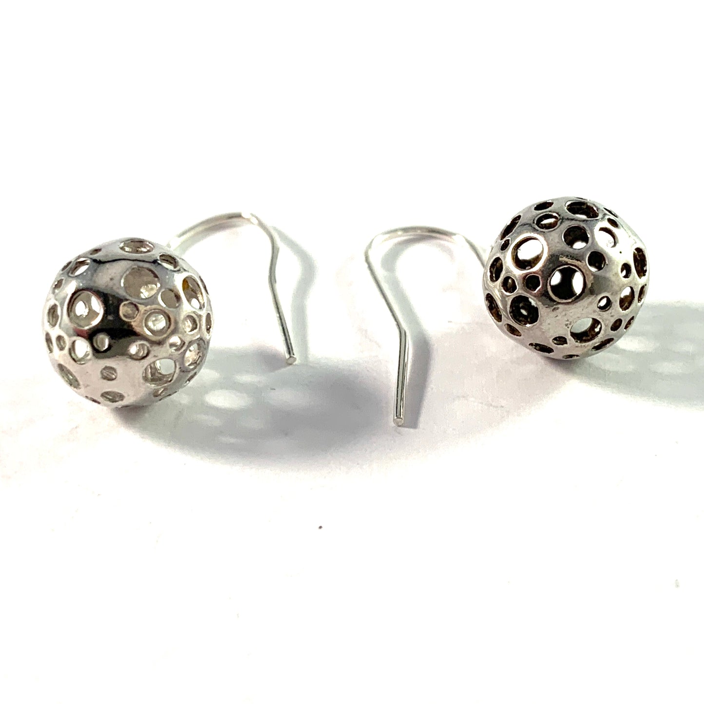 Liisa Vitali for Kultakeskus, Finland Vintage Sterling Silver Earrings.