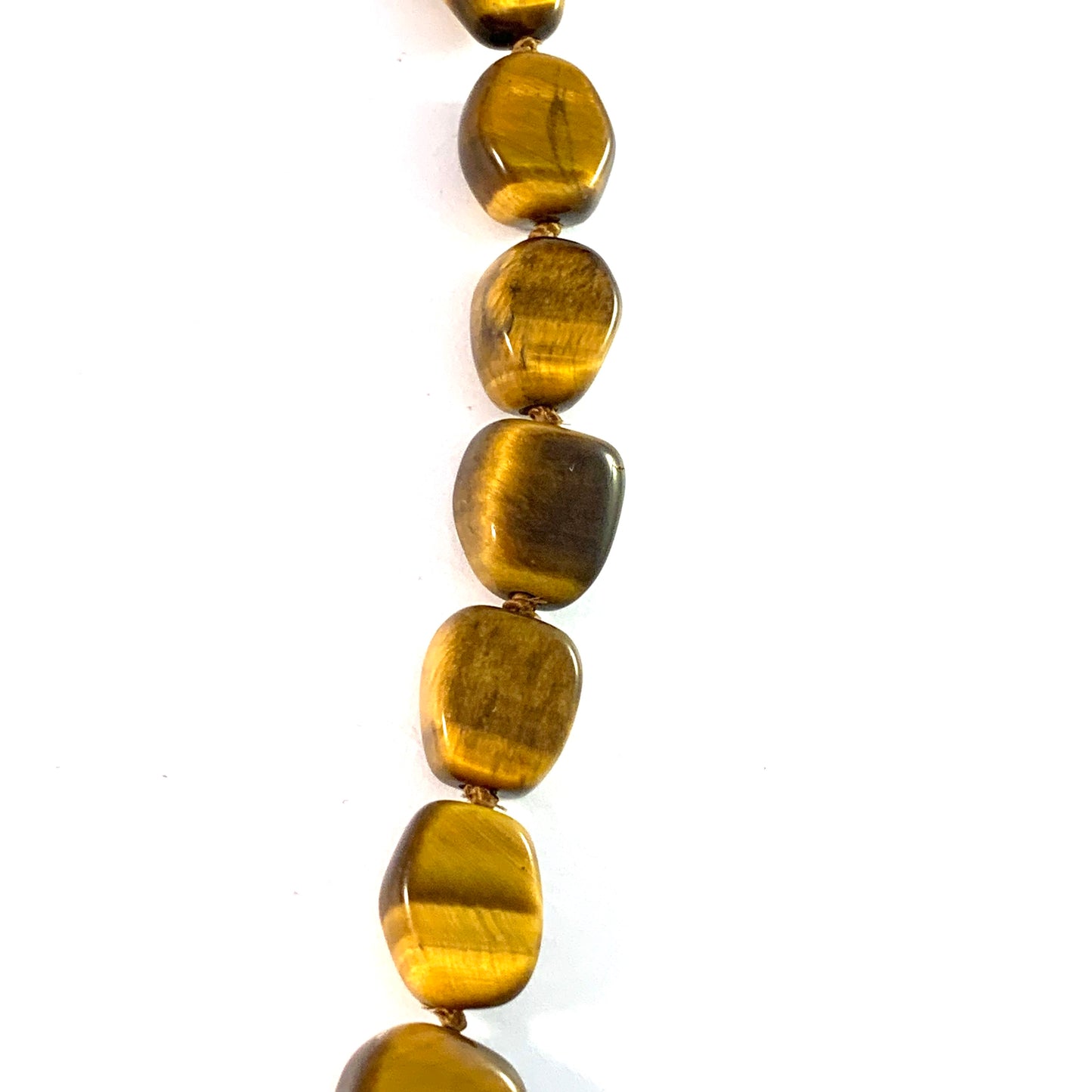 Germany, Swedish Import Mid Century 835 Silver Tiger Eye Necklace.